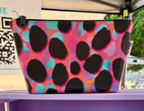Tropical Cheetah Vinyl Zipper Pouch